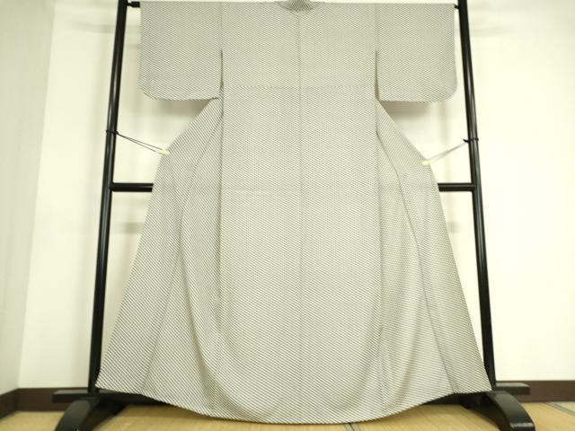 平和屋着物▽上質な小紋 単衣 花菱文 正絹 逸品 DAAS0587az