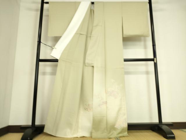 平和屋着物▽中国三大刺繍 スワトウ刺繍 汕頭刺繍 相良刺繍 総刺繍 色留袖 単衣 正倉院地紙花文 暈し染め 正絹 逸品 DAAS0594az