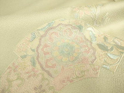 平和屋着物▽中国三大刺繍 スワトウ刺繍 汕頭刺繍 相良刺繍 総刺繍 色留袖 単衣 正倉院地紙花文 暈し染め 正絹 逸品 DAAS0594az