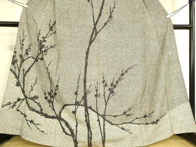 平和屋着物▽二代目 川村久太郎　訪問着　単衣　枝花文　たたき染め　やまと誂製　正絹　逸品　未使用　DAAS0596az
