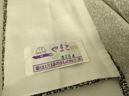 平和屋着物▽二代目 川村久太郎　訪問着　単衣　枝花文　たたき染め　やまと誂製　正絹　逸品　未使用　DAAS0596az