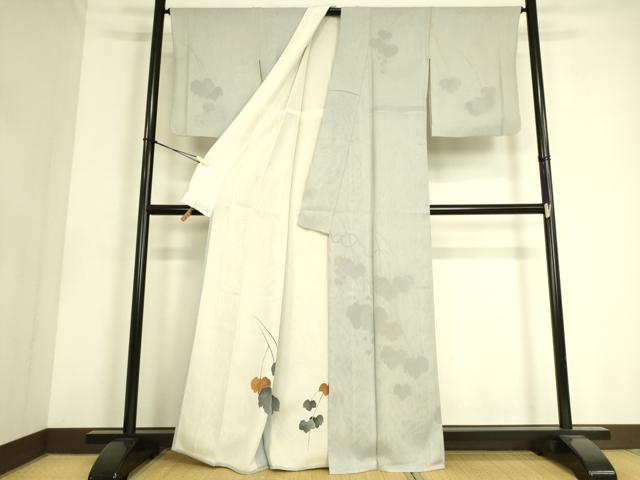 平和屋着物▽訪問着 無双 紗袷 紗×紗 蔦の葉文 正絹 逸品 DAAS0597az