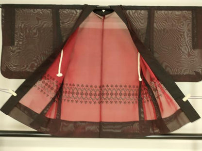平和屋着物▽羽織 スリーシーズン 春夏秋 塵除け 紗 舞花文 正絹 逸品 DAAS0599az