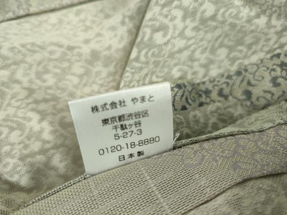 平和屋着物▽長羽織 スリーシーズン 春夏秋 塵除け 花唐草文 正絹 逸品 DAAS0601az