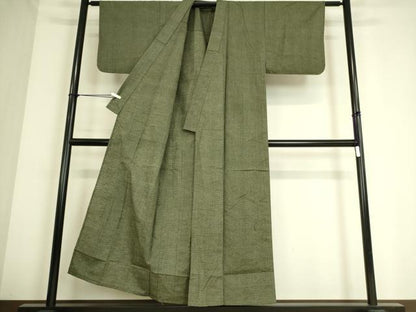 平和屋着物▽上質な紬 単衣 霞文 正絹 逸品 DAAS0690az