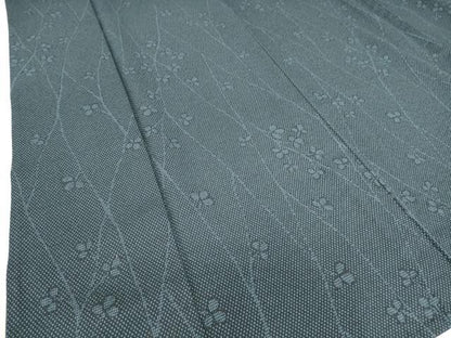 平和屋着物▽白鷹お召 単衣 枝花文 正絹 逸品 DAAS0693az