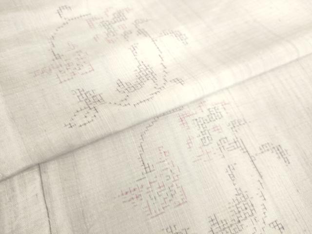 平和屋着物▽結城紬　奥順　はたおり娘　単衣　舞花文　80亀甲　やまと誂製　証紙付き　正絹　逸品　DAAS0698az