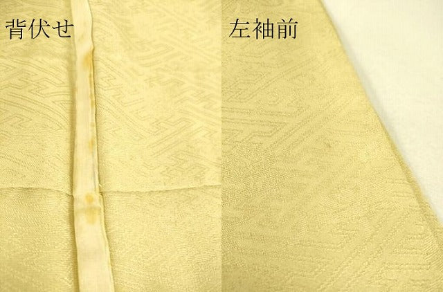 平和屋着物▽上質な色無地　単衣　草花紗綾型地紋　蒸栗色　正絹　逸品　DAAS0713az