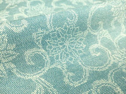 平和屋着物▽小紋 単衣 花唐草文 正絹 逸品 DAAS0716az