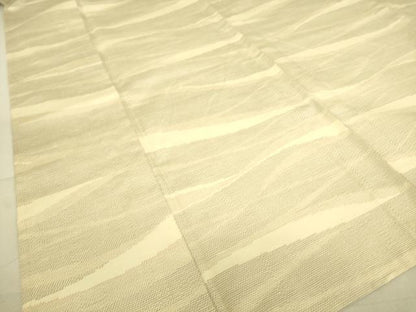 平和屋着物▽上質な紬　単衣　霞文　正絹　逸品　DAAS0721az