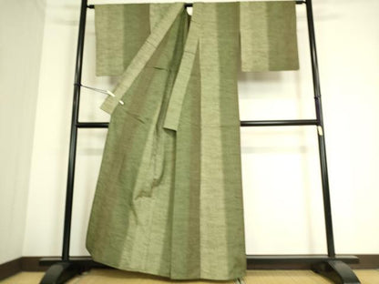 平和屋着物▽上質な紬 単衣 間道 正絹 逸品 DAAS0725az