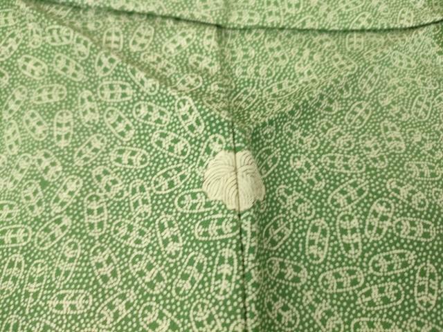 平和屋着物▽江戸小紋 江州文人 単衣 鷹の羽 正絹 逸品 DAAS0734az