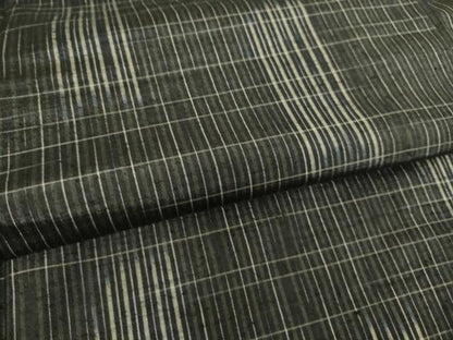 平和屋着物▽上質な紬 単衣 絣格子文 正絹 逸品 未使用 DAAS0737az