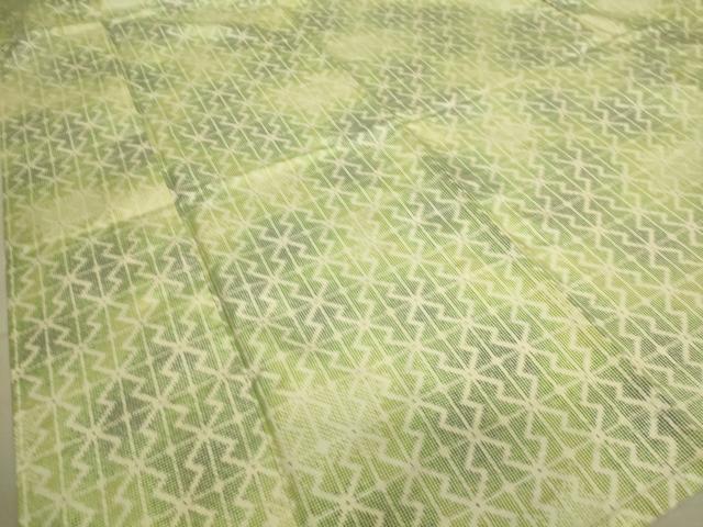 平和屋着物▽上質な紬 単衣 幾何学文 正絹 逸品 DAAS0742az
