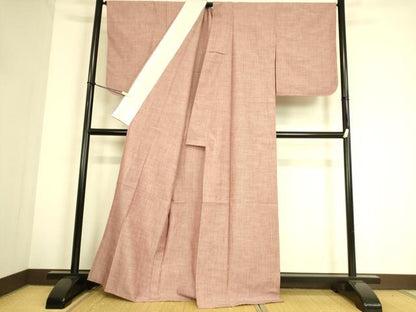 平和屋着物▽上質な紬 単衣 霞文 正絹 逸品 DAAS0746az
