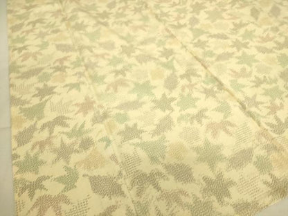 平和屋着物▽本塩沢 単衣 舞葉文 正絹 逸品 DAAS0749az