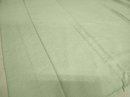 平和屋着物▽上質な色無地 単衣 紋意匠 裏葉柳色 正絹 逸品 DAAS0752az