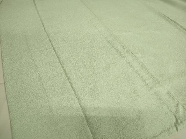 平和屋着物▽上質な色無地 単衣 紋意匠 裏葉柳色 正絹 逸品 DAAS0752az
