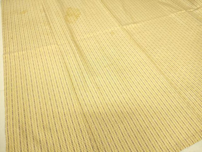 平和屋着物▽山下八百子 本場黄八丈 単衣 市松綾織 正絹 逸品 DAAS0759az