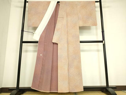 平和屋着物▽本薪蝋染工芸作家 木村勝美 小紋 単衣 霞文 正絹 逸品 DAAS0763az