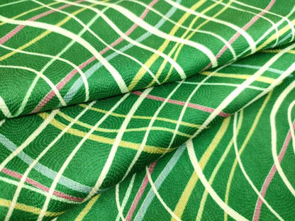 平和屋着物▽上質な小紋 単衣 変わり斜線文 正絹 逸品 DAAS0764az