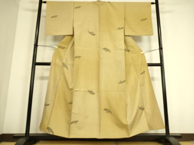平和屋着物▽上質な紬 単衣 船 正絹 逸品 DAAS0775az