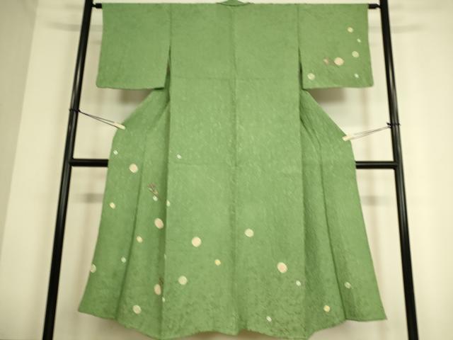 平和屋着物▽訪問着 単衣 総刺繍 絞り 扇面花文 正絹 逸品 DAAS0777az