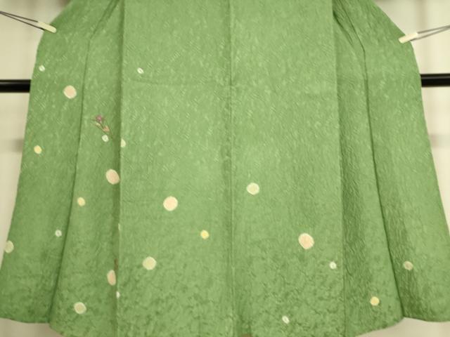平和屋着物▽訪問着 単衣 総刺繍 絞り 扇面花文 正絹 逸品 DAAS0777az