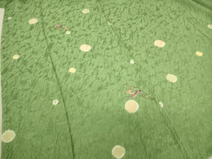 平和屋着物▽訪問着 単衣 総刺繍 絞り 扇面花文 正絹 逸品 DAAS0777az
