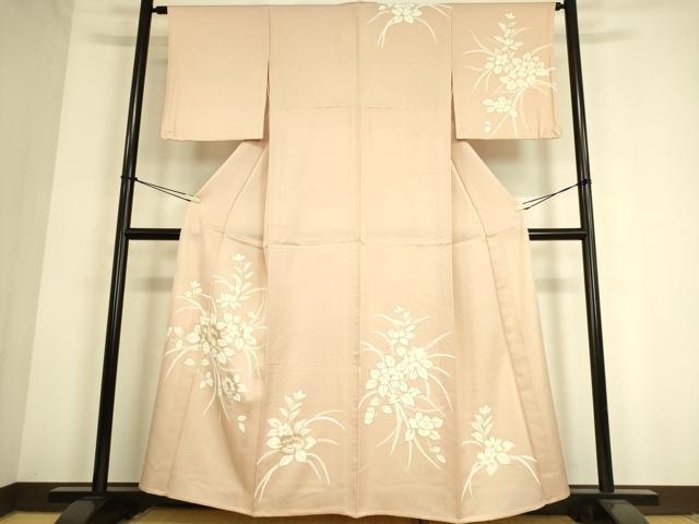 平和屋着物▽訪問着 単衣 刺繍 草花文 金彩 正絹 逸品 DAAS0782az