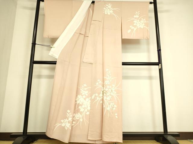 平和屋着物▽訪問着 単衣 刺繍 草花文 金彩 正絹 逸品 DAAS0782az