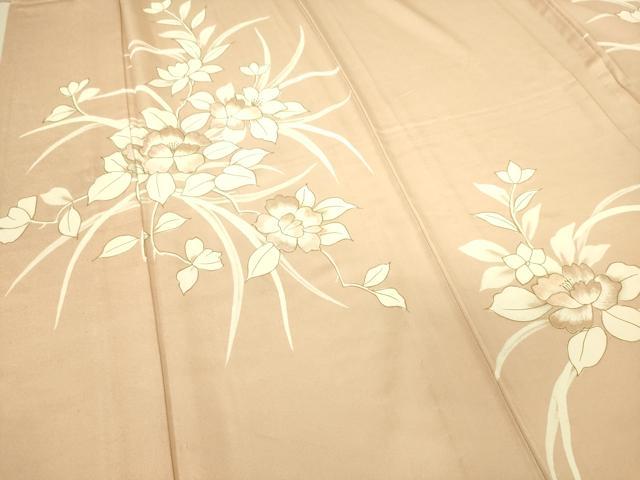 平和屋着物▽訪問着 単衣 刺繍 草花文 金彩 正絹 逸品 DAAS0782az
