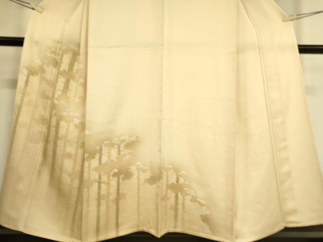 平和屋着物▽訪問着　単衣　樹林風景文　暈し染め　正絹　逸品　DAAS0783az
