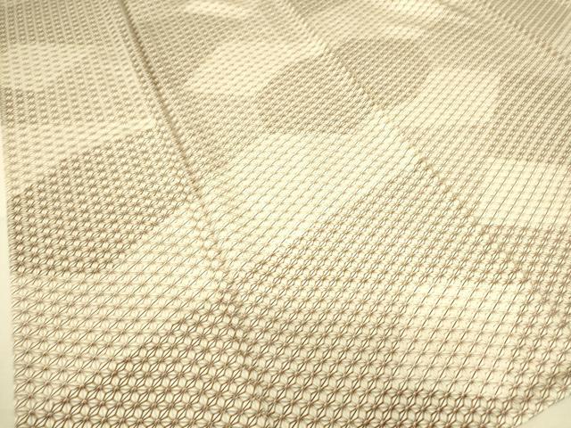 平和屋着物▽上質な小紋 単衣 麻の葉文 正絹 逸品 DAAS0784az