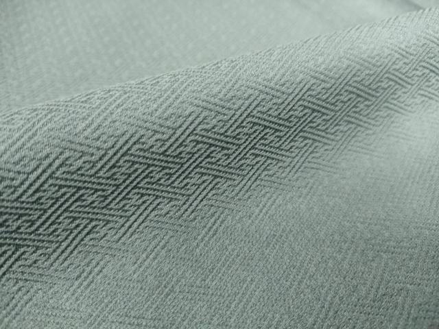 平和屋着物▽上質な色無地 単衣 紗綾型地紋 御召御納戸色 正絹 逸品 DAAS0787az