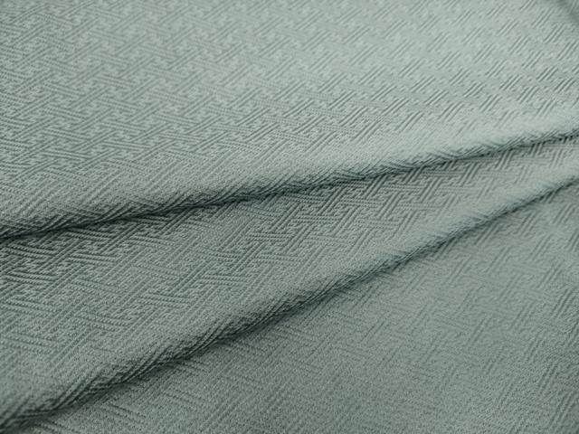 平和屋着物▽上質な色無地 単衣 紗綾型地紋 御召御納戸色 正絹 逸品 DAAS0787az