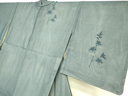 平和屋着物▽訪問着 無双 紗袷 紗×絽 枝花に休み鳥 正絹 逸品 未使用 DAAS0788az