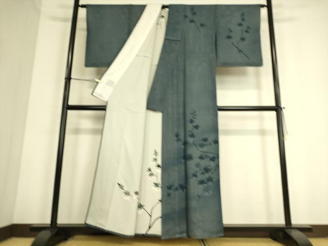 平和屋着物▽訪問着 無双 紗袷 紗×絽 枝花に休み鳥 正絹 逸品 未使用 DAAS0788az