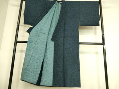 平和屋着物▽男性 小紋 無双 紗袷 紗×絽 草花文 正絹 逸品 DAAS0789az