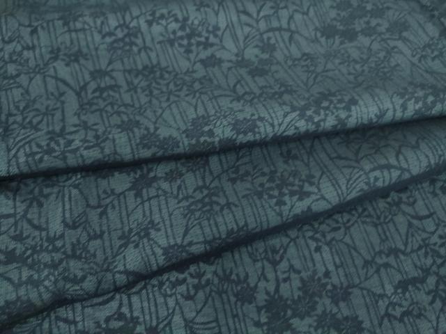 平和屋着物▽男性 小紋 無双 紗袷 紗×絽 草花文 正絹 逸品 DAAS0789az
