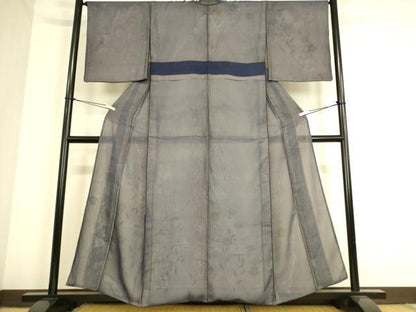 平和屋着物▽訪問着 無双 紗袷 紗×絽 草花文 正絹 逸品 DAAS0790az