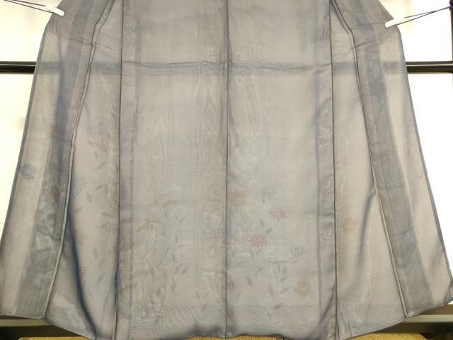 平和屋着物▽訪問着 無双 紗袷 紗×絽 草花文 正絹 逸品 DAAS0790az