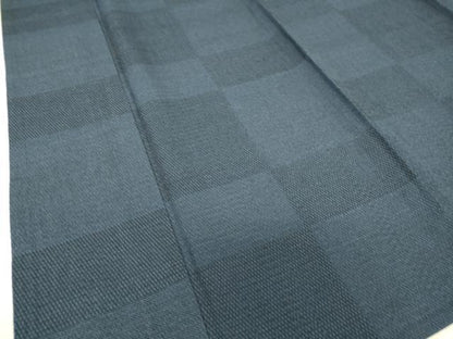 平和屋着物▽本塩沢 単衣 市松文 正絹 逸品 DAAS0793az