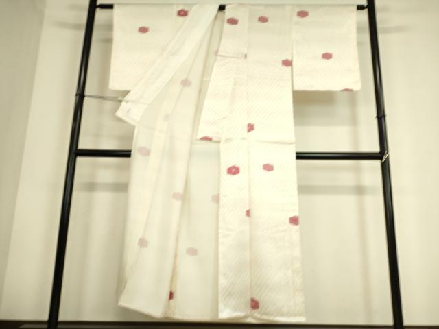 平和屋着物▽上質な小紋 単衣 亀甲花文 正絹 逸品 DAAS0798az