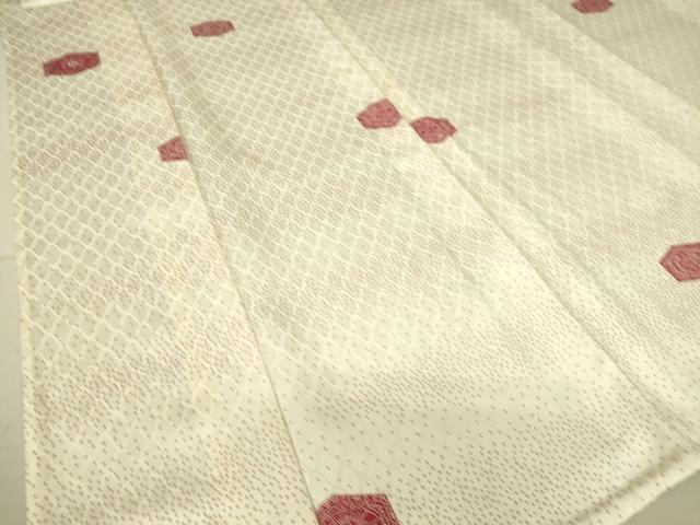 平和屋着物▽上質な小紋 単衣 亀甲花文 正絹 逸品 DAAS0798az