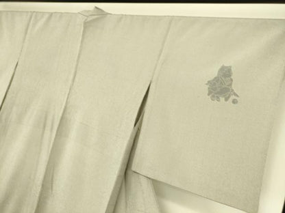 平和屋着物▽本塩沢 訪問着 単衣 やまだ織 童子 正絹 逸品 DAAS0801az