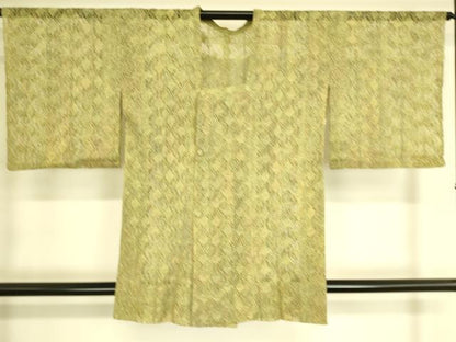平和屋着物▽道行コート スリーシーズン 春夏秋 塵除け リボン織 菱繋ぎ 正絹 逸品 DAAS0811az