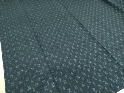 平和屋着物▽上質な紬 単衣 絣文 正絹 逸品 DAAS0903az