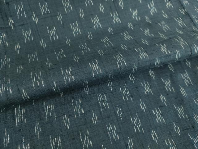 平和屋着物▽上質な紬 単衣 絣文 正絹 逸品 DAAS0903az