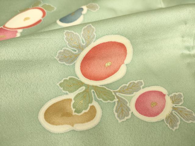 平和屋着物▽上質な小紋 単衣 菊 金彩 正絹 逸品 DAAS0918az